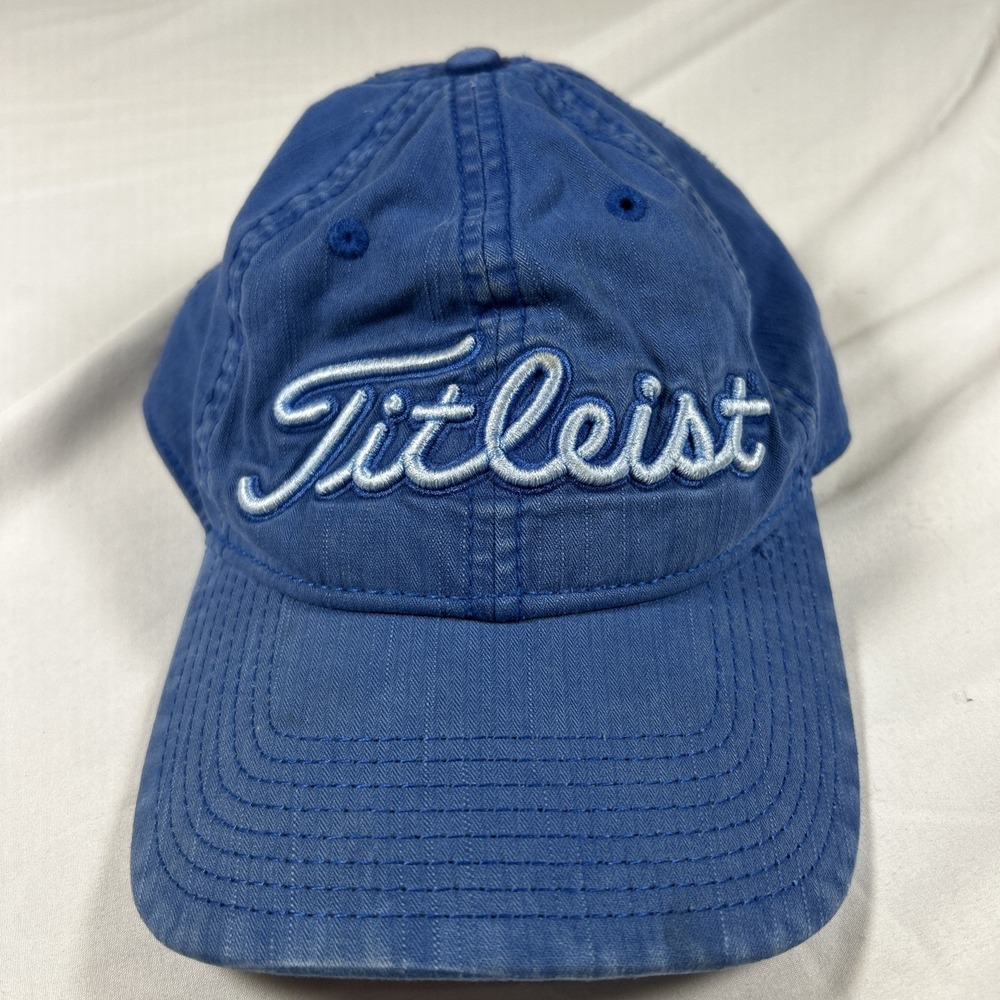 Titleist Hat Cap Adult Tiger Golf Golfing Hat Blue Adjustable Buckleback